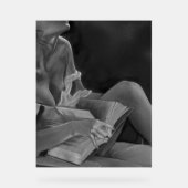 Houtskool Boek Liefhebber Wall Art Acryl Bord (Voorkant)