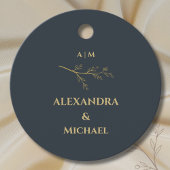 Houtskool Botanische Minimalistische bruiloft Dank Bedankjes Labels