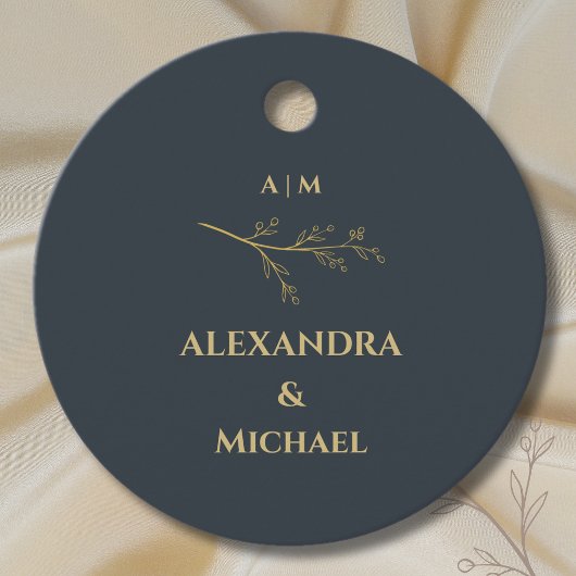 Houtskool Botanische Minimalistische bruiloft Dank Bedankjes Labels