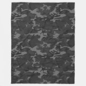 Houtskool Camo Fleece Deken (Voorkant)
