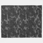 Houtskool Camo Fleece Deken (Voorkant (Horizontaal))