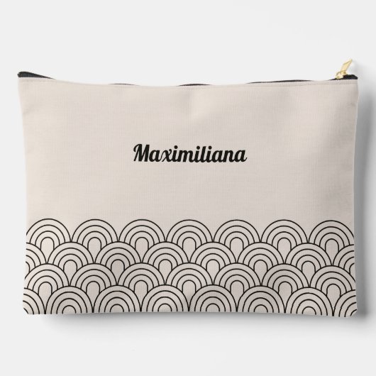 Houtskool Cement Boogjes Glam Grote Accessoire Pou Etui (Achterkant)