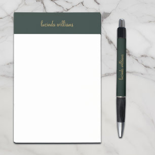 houtskool & chique gouden script monogram post-it® notes