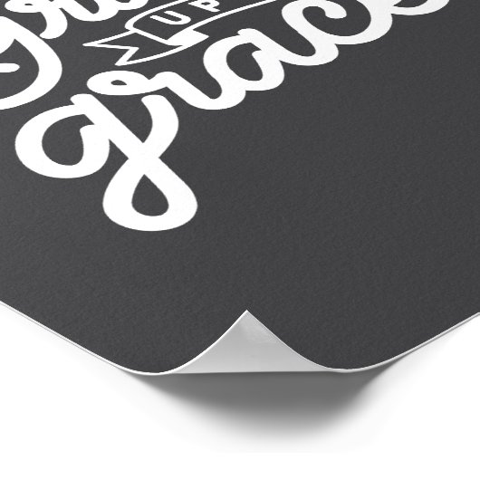 Houtskool Christelijke genade op genade Poster (Hoek)