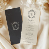 Houtskool Crest  Beige Classic Wedding Menu