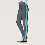Houtskool Donkerblauw Licht Blauwgroen Zijpaneel Leggings<br><div class="desc">Stijlvolle en moderne legging met een licht blauwgroen zijpaneel op een houtskool donkerblauwe achtergrond. Exclusief voor u ontworpen door Happy Dolphin studio. Als u hulp of bijpassende producten nodig hebt of een aangepaste kleurencombinatie wilt,  neem dan contact met ons op via de winkelchat!</div>