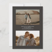 Houtskool Eenvoudig Modern Minimalistisch Drie Fot Save The Date (Achterkant)