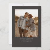 Houtskool Eenvoudig Modern Minimalistisch Twee Fot Save The Date (Achterkant)