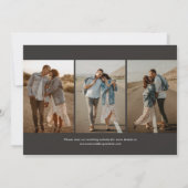 Houtskool Eenvoudig Modern Minimalistisch Vier Fot Save The Date (Achterkant)