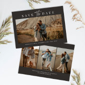 Houtskool Eenvoudig Modern Minimalistisch Vier Fot Save The Date