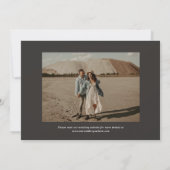 Houtskool Eenvoudig Modern Minimalistisch Vier Fot Save The Date (Achterkant)