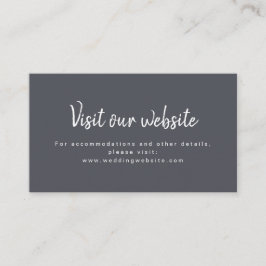 Houtskool eenvoudig script bruiloft website Voeg k Plaatskaartje