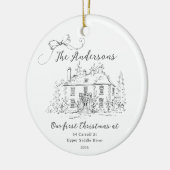 Houtskool Eerste Thuis Kerst Ornament (Links)