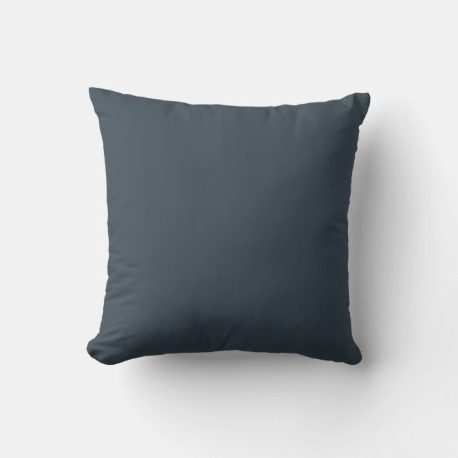 Houtskool effen kleur kussen (Voorkant)