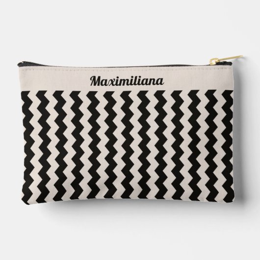 Houtskool en Cement Chevrons-KLEINE Accessoire Pou Etui (Achterkant)