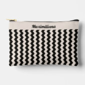 Houtskool en Cement Chevrons-KLEINE Accessoire Pou Etui (Voorkant)