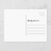 Houtskool en goud | Fotocollage De datum opslaan Aankondigingskaart (Achterkant)