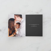 Houtskool en Goud Glitter Foto Kerstboom Feestdagen Kaart (Binnen)