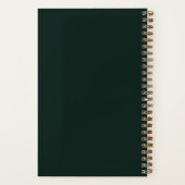 Houtskool en goudbloem Logo-monogram Notitieboek (Achterkant)