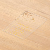 Houtskool en gouden bruiloft acryl uitnodigingen (Laagn)