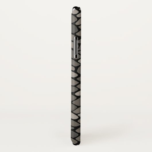 Houtskool en grijze visgraat Elegante geometrische Case-Mate iPhone Case (Achterkant / rechts)