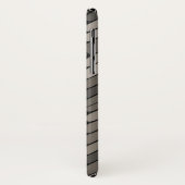 Houtskool en grijze visgraat Elegante geometrische Case-Mate iPhone Case (Achterkant/links)