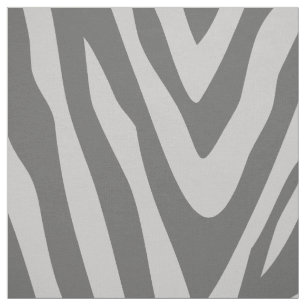 Houtskool en grijze zebra print op grote schaal stof
