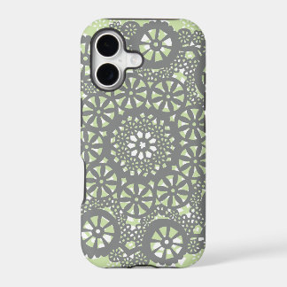 Houtskool en Munt Geometrisch Patroon
