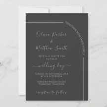 Houtskool en Saliegroen Elegante Minimalistische T