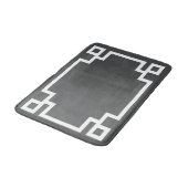 Houtskool en witte Griekse sleutel Badmat (Gekanteld)