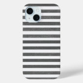 Houtskool en witte streep Case-Mate iPhone case (Achterkant)