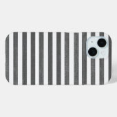 Houtskool en witte streep Case-Mate iPhone case (Achterkant (horizontaal))