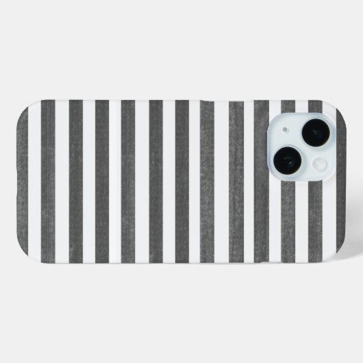 Houtskool en witte streep Case-Mate iPhone case (Achterkant (horizontaal))