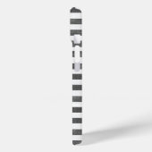 Houtskool en witte streep Case-Mate iPhone case (Achterkant / Links)