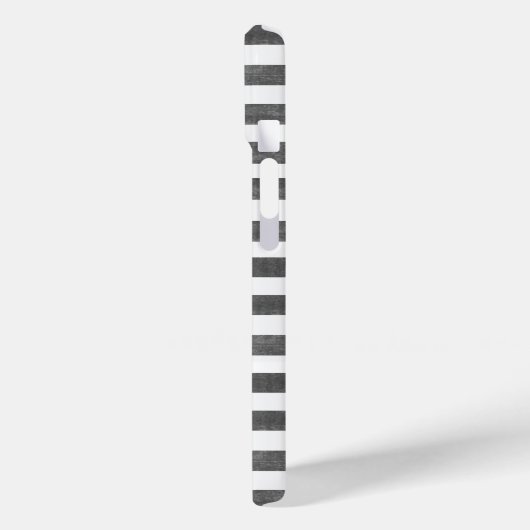 Houtskool en witte streep Case-Mate iPhone case (Achterkant / Links)