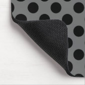 Houtskool en zwarte pooldots muismat (Hoek)