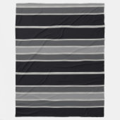 Houtskool en zwarte streep auto fleece deken (Voorkant)