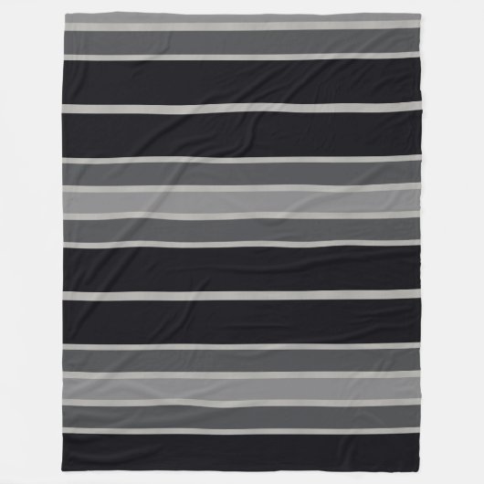 Houtskool en zwarte streep auto fleece deken (Voorkant)