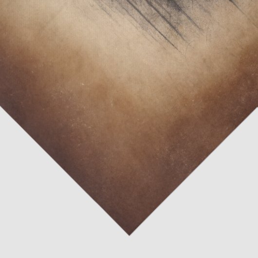 Houtskool Engel Illustratie Perkament Decoupage Tissuepapier (Detail)