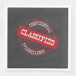Houtskool Geclassificeerde Feestservet Servet