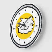 Houtskool getrokken stijl wijzerplaat met lachende grote klok (Hoek)