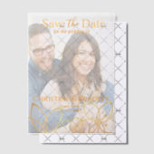 Houtskool & Goud Bewaar de Datum Vellum Uitnodigingen (Offset (Uitnodiging))