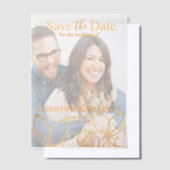 Houtskool & Goud Bewaar de Datum Vellum Uitnodigingen (Offset)