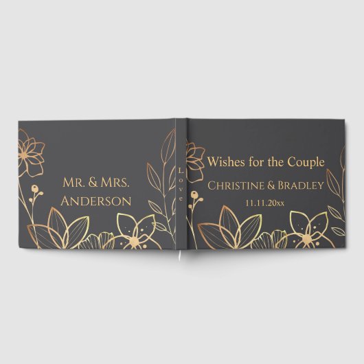 Houtskool & Goud gastenboek (Volledig)