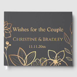 Houtskool & Goud gastenboek