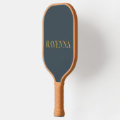 Houtskool Goud Naam Persoonlijk Aangepast Luxe Cad Pickleball Paddle (Links)