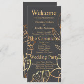 Houtskool & Goud Trouwprogramma (Voorkant / Achterkant)