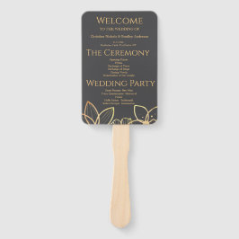 Houtskool & Goud Trouwprogramma Handwaaier