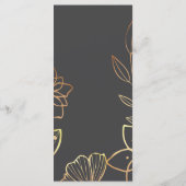 Houtskool & Goud Wedding Menu (Achterkant)