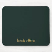  houtskool & Gouden Script Monogram Muismat (Voorkant)